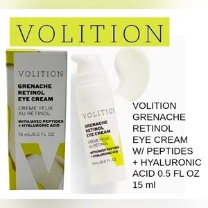 Volition Grenache Retinol Eye Cream W/ AVEC Peptides + Hyaluronic Acid NIB